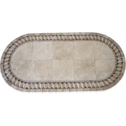 Illusion Mosaic Table Top - Racetrack Oval
