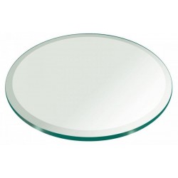 18" Round 1/2" Thick Extra Clear Glass Top