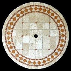Belair Verone Mosaic Table Top - Shown with Optional Umbrella Hole