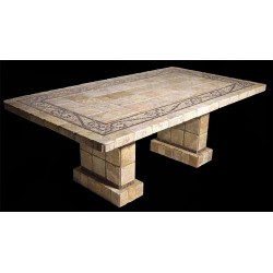 Ramses Mosaic Table Top - Shown with Optional Mating Pompeii Table Base Set
