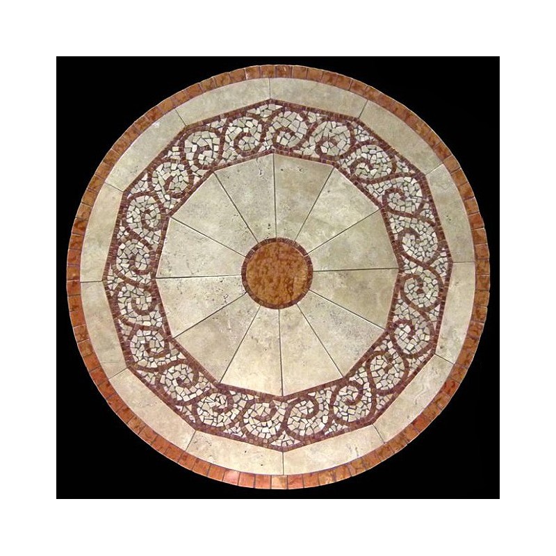 Claredon Mosaic Table Top - Round Shape