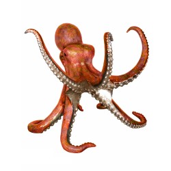 Bronze Orange Octopus Sculpture / Table Base