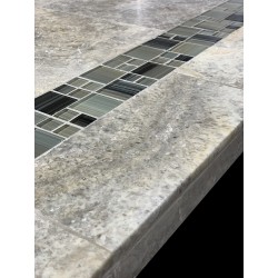 Silver Mosaic Stone Tile Table Top