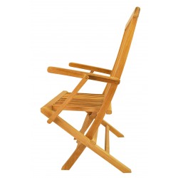 Classic Teak Wood Folding Armchair (price per 2 chairs)