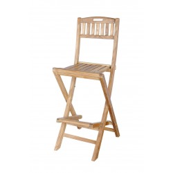 Altavista Teak Wood Folding Bar Chair