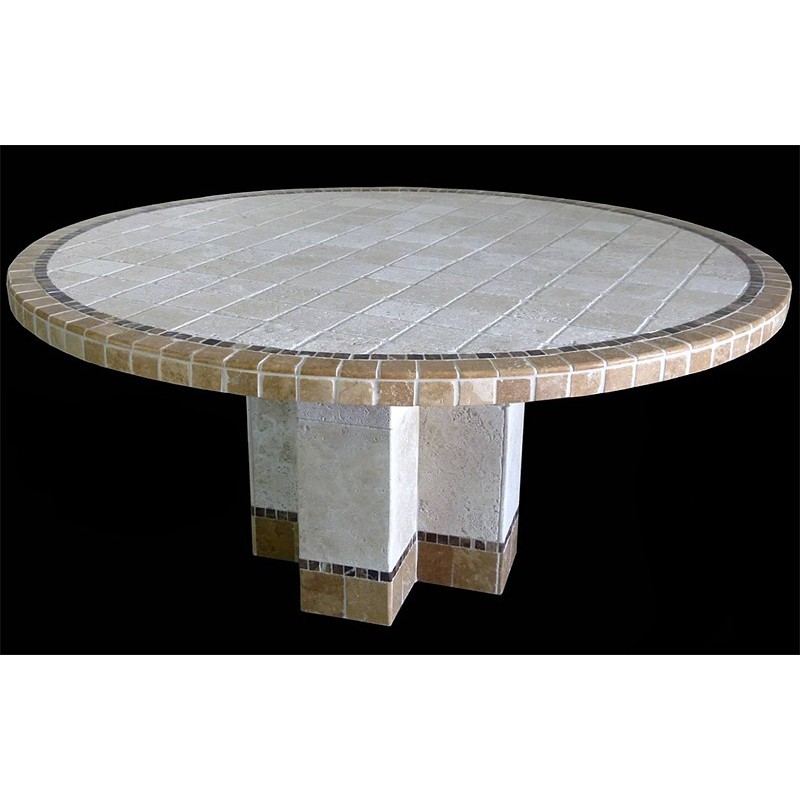 Key Largo Stone Tile Dining Table