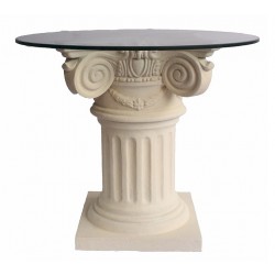 Roman Column Limestone Dining Table Base