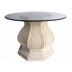 Octagonal Limestone Dining Table Base