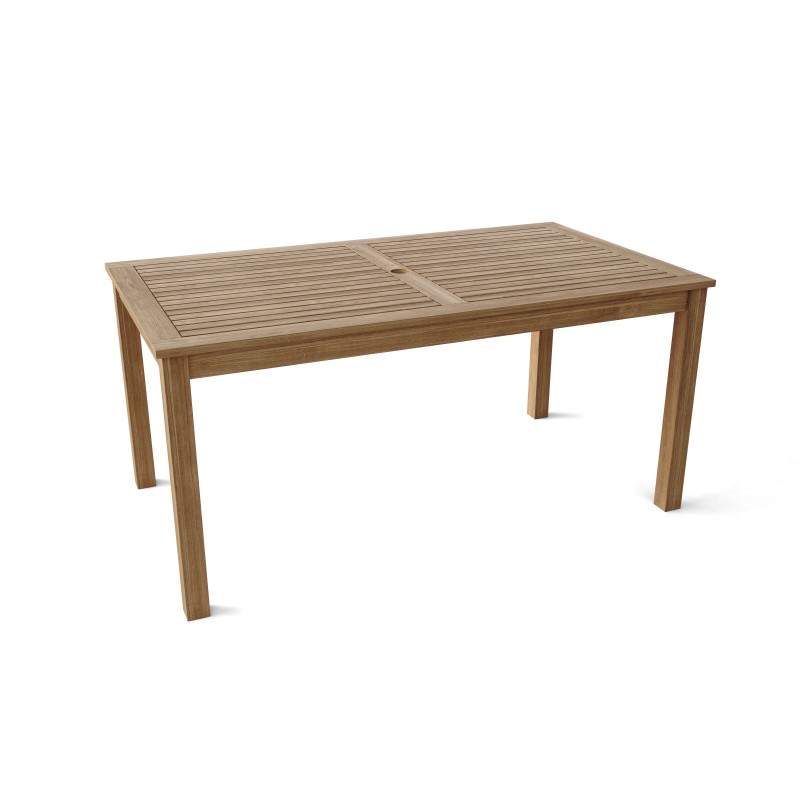 Teak Wood 65" Rectangular Dining Table