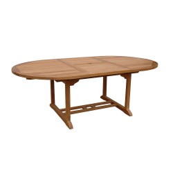 Bahama 87" Oval Extension Table Extra Thick Wood