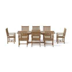 Bahama Wilshire Armchair 9-Pieces Extension Dining Set