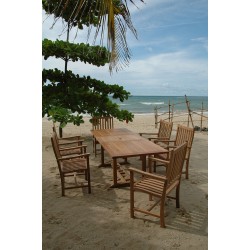 Bahama Wilshire Armchair 7-Pieces Extension Dining Set